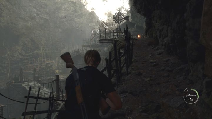 The road to your next destination leads through northern Valley - there is a mountainous path for you to use - Resident Evil 4 Remake: How to survive the Valley battle? - Combat - Resident Evil 4 Remake Guide