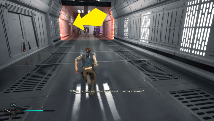 You will reach a corridor that is protected by a shifting red force field - Star Wars Jedi Survivor: Locate Bode - Walkthorugh - Star Wars Jedi Survivor guide