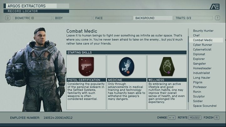 Combat Medic - the skills provided by this background will satisfy players who pay the most attention to character health points during combat - Starfield: Which background to choose? - Character development and team - Starfield Guide