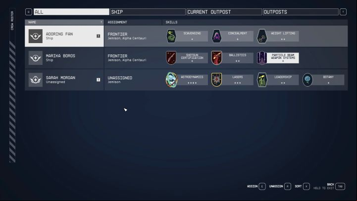 3 - Starfield: How to recruit crew ? - Character development and team - Starfield Guide