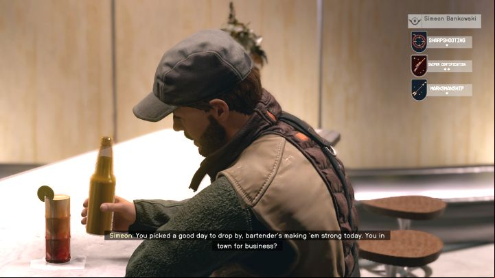 Simeon Bankowski is in Viewport in New Atlantis - Starfield: How to recruit crew ? - Character development and team - Starfield Guide