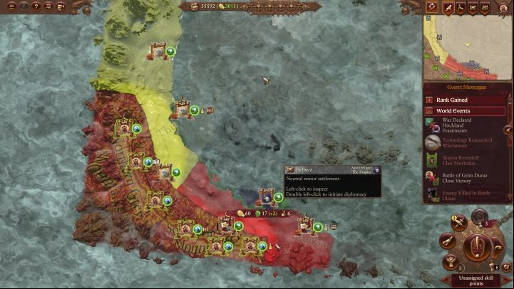 If you decide to simply attack a neighboring nation, you can expect to receive several declarations of war after a few turns - Total War Warhammer 3: Ogre Kingdoms - how to start? - Ogre Kingdoms - Total War Warhammer 3 Guide